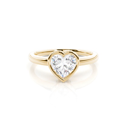 Yellow Gold Solitaire Diamond Rings 