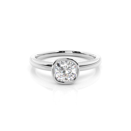 Cushion Solitaire Diamond Rings