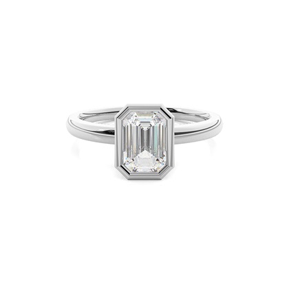 Emerald Solitaire Diamond Rings