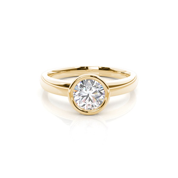 Full Bezel Setting Medium Engagement Ring