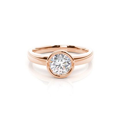 Rose Gold Solitaire Diamond Rings