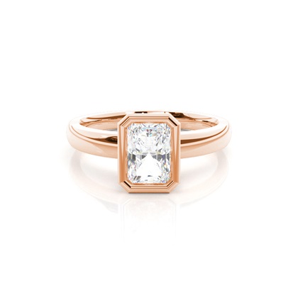 Radiant Rose Gold Solitaire Engagement Rings