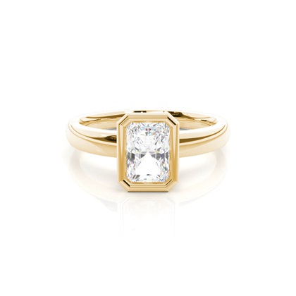 Radiant Yellow Gold Solitaire Engagement Rings