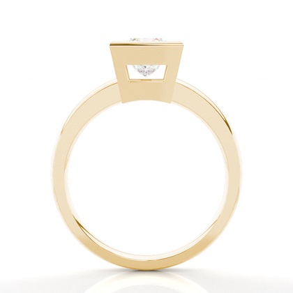 Princess Yellow Gold Solitaire Engagement Rings