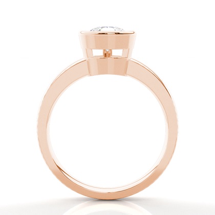 Pear Rose Gold Solitaire Engagement Rings