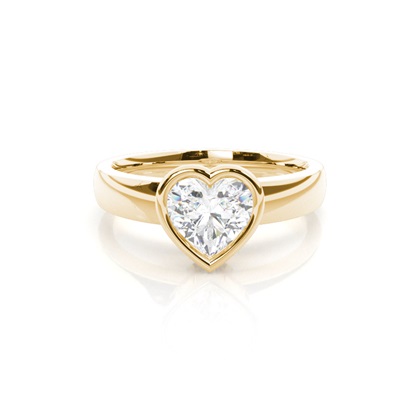 Yellow Gold Solitaire Diamond Rings 