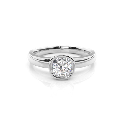 Cushion Solitaire Diamond Rings