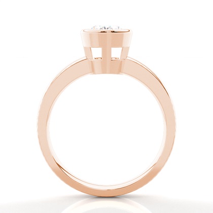 Oval Rose Gold Solitaire Diamond Engagement Rings