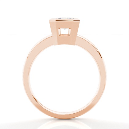 Emerald Rose Gold Solitaire Engagement Rings