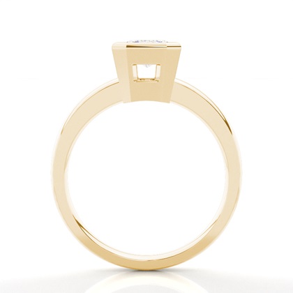 Emerald Yellow Gold Solitaire Engagement Rings