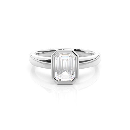 Emerald Solitaire Diamond Rings