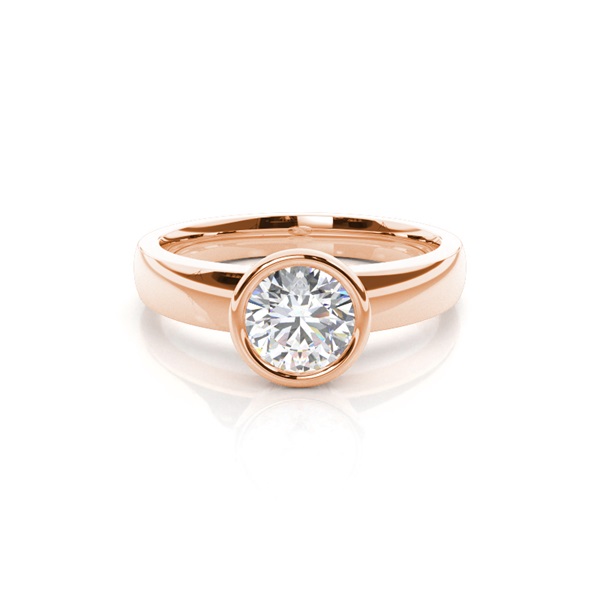 Full Bezel Setting Large Engagement Ring
