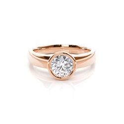 Full Bezel Setting Large Engagement Ring