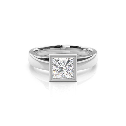 Princess Solitaire Diamond Rings 