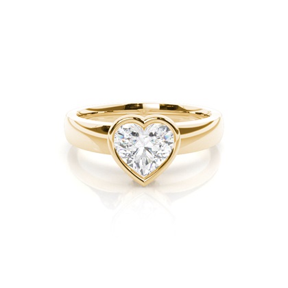 Yellow Gold Solitaire Diamond Rings 