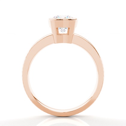 Cushion Rose Gold Classic Solitaire Engagement Rings