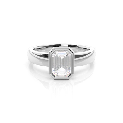 Emerald Solitaire Diamond Rings
