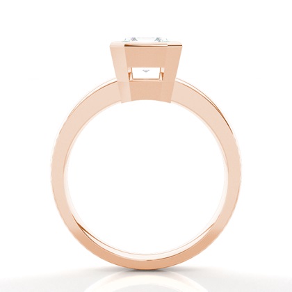 Asscher solitaire engagement rings