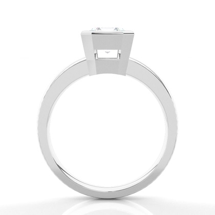 Asscher Solitaire Diamond Rings