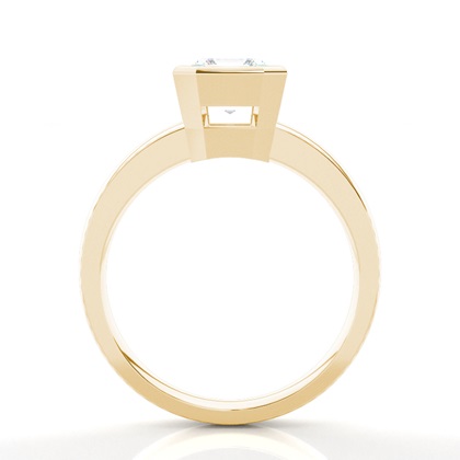 Asscher solitaire engagement rings