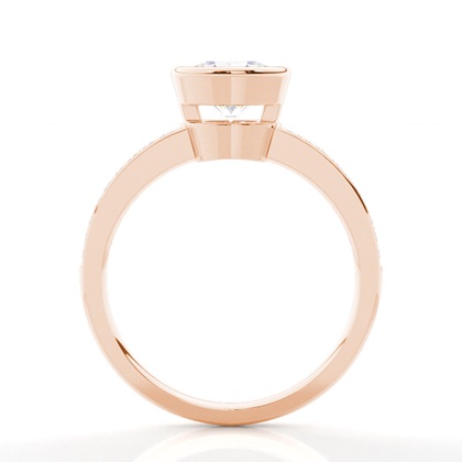 Rose Gold Side Stone Diamond Engagement Rings