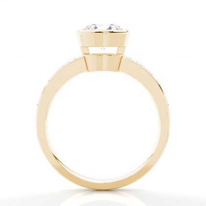 Yellow Gold Side Stone Diamond Engagement Rings