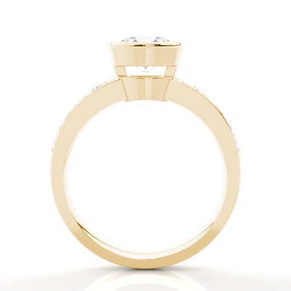 Yellow Gold Side Stone Diamond Engagement Rings