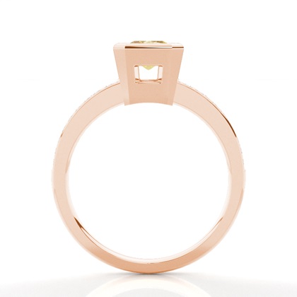 Gelber Diamant Verlobungsring mit Seitensteinen