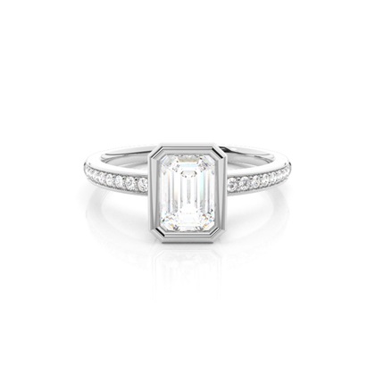 Radiant Seitensteine Verlobungsringe