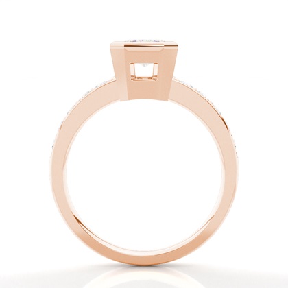 Rose Gold Side Stone Diamond Rings