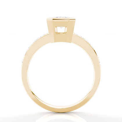 Yellow Gold Side Stone Diamond Rings