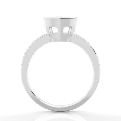 Heart Side Stone Engagement Rings