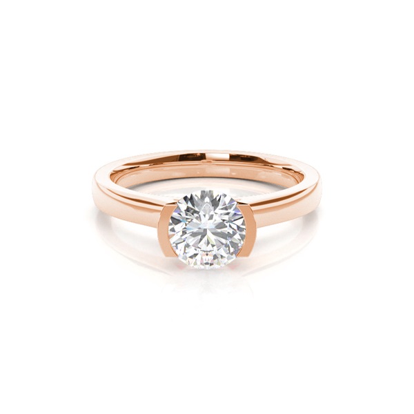 Semi Bezel Setting Medium Engagement Ring