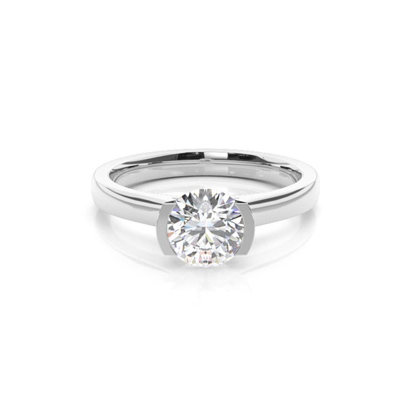 Semi Bezel Setting Medium Engagement Ring