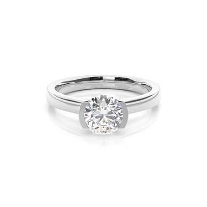 Semi Bezel Setting Medium Engagement Ring