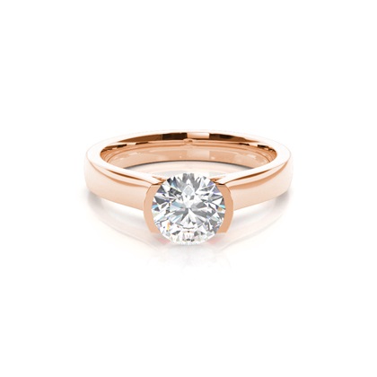 Rose Gold Solitaire Diamond Engagement Rings