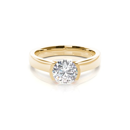 Yellow Gold Solitaire Diamond Engagement Rings