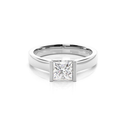 Princess Solitaire Diamond Rings 
