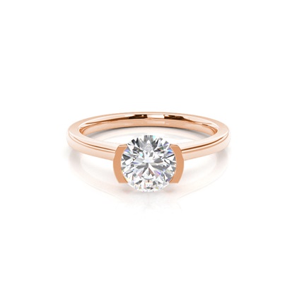 Rose Gold Solitaire Diamond Rings