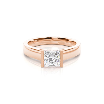 Rose Gold Solitaire Diamond Engagement Rings