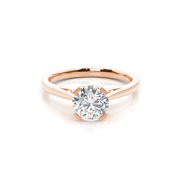 4 Prong Setting Thin Engagement Ring