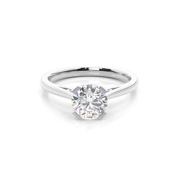 4 Prong Setting Thin Engagement Ring