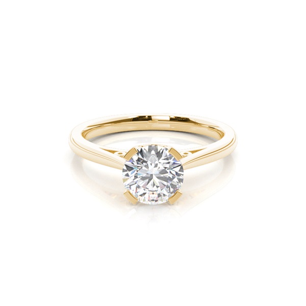4 Prong Setting Thin Engagement Ring