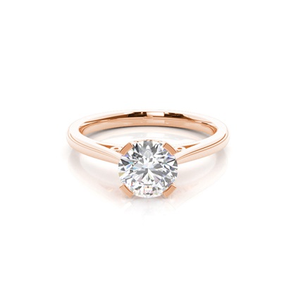 Rose Gold Solitaire Diamond Rings