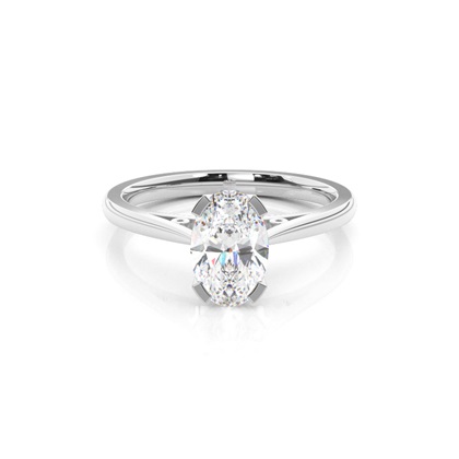 Oval Solitaire Diamond Rings