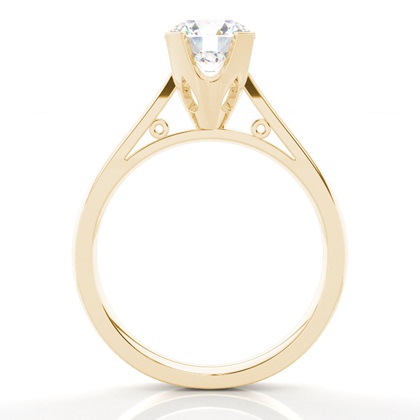 Yellow Gold Solitaire Diamond Rings