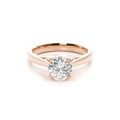 Rose Gold Solitaire Diamond Rings