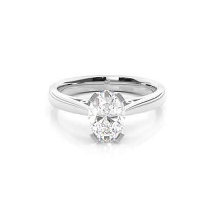 Oval Solitaire Diamond Rings
