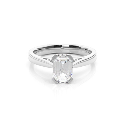Emerald Solitaire Diamond Rings