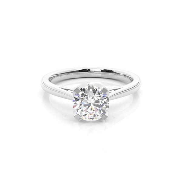 4 Prong Setting Thin Engagement Ring